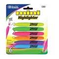 Bazic Products Bazic 2306  Mini Fluorescent Highlighter w/ Cap Clip (6/Pack) Pack of 24 2306